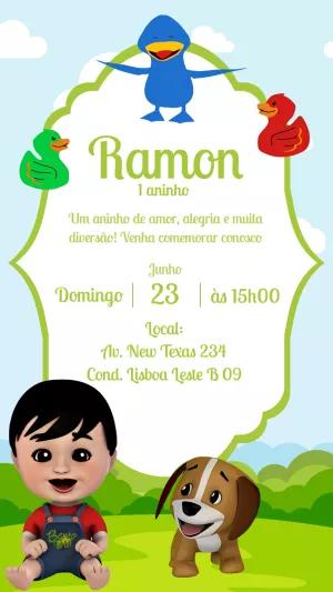 Convite Aniversário Bento e Totó para Editar Online