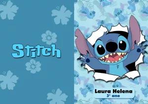 Capa de Caderno Stitch Editável para Imprimir