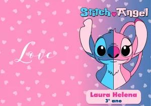 Adesivo para Caderno Stitch e Angel para Editar Online