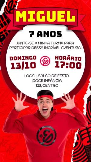 Convite de Aniversário Enaldinho para Editar Online