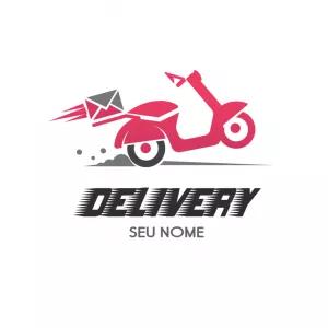 Logo para Delivery com Moto Editável Online