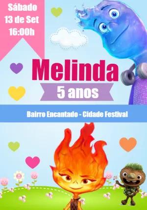 Convite de Aniversário Elementos para Editar Online