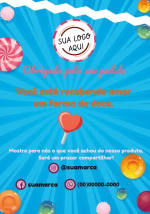 Cartão de Agradecimento Doces para Editar Online