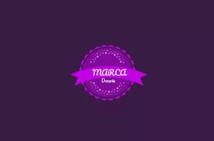 Selo Logotipo Roxo para Doceria para Editar Online