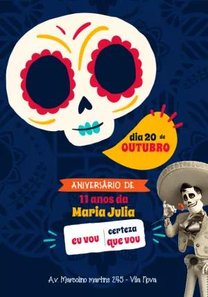 Convite Aniversário Viva a Vida é uma Festa para Editar Online