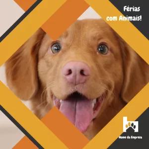 Post de Férias com Animais para Pet Shop Editável Online