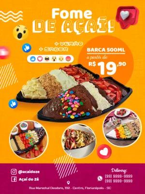 Folheto de Açaí com Foto para Editar Online e Imprimir