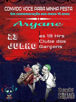 Convite de Aniversário 15 anos Arlequina para Editar Online