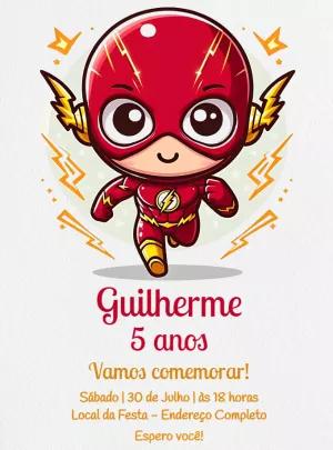 Convite de Aniversário Flash Baby para Editar Online