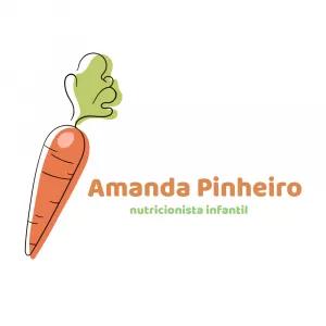 Logo Nutricionista Infantil com Cenoura Editável Online