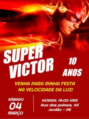Convite de Aniversário Flash: Crie o Seu Modelo Editável Online