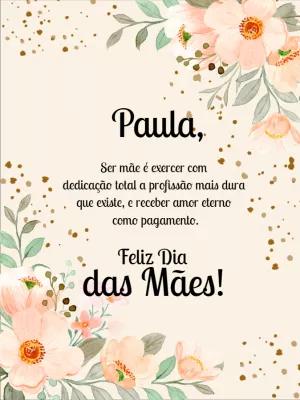 Cartão de Dia das Mães Floral Delicado para Editar Online
