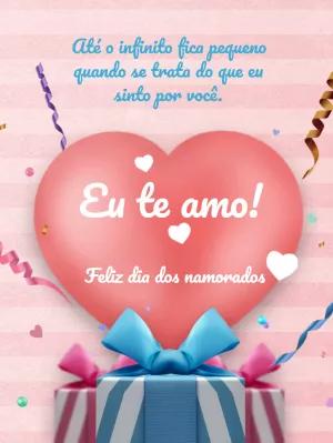 Cartão de Dia dos Namorados com Coração para Editar Online