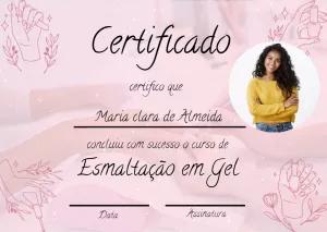 Certificado de Manicure Delicado para Editar Online