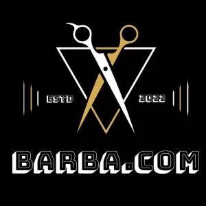 Logotipo para Barbearia com Tesouras para Editar Online