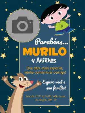 Convite Aniversário Show da Luna com Foto para Editar Online