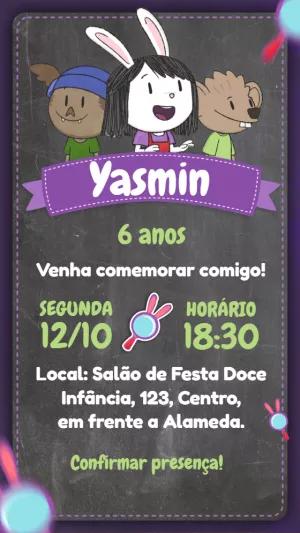 Convite Aniversário Elinor a Curiosa para Editar Online