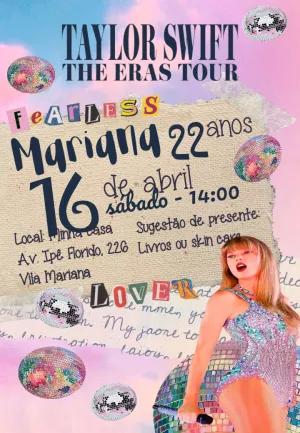 Convite Aniversário Taylor Swift The Eras Tour para Editar Online