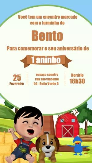 Convite Aniversário Fazendinha Menino e Cachorro para Editar