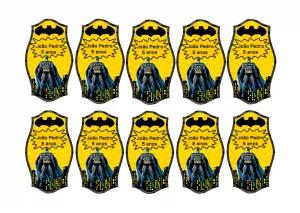 Adesivo de Aniversário Batman para Editar Online