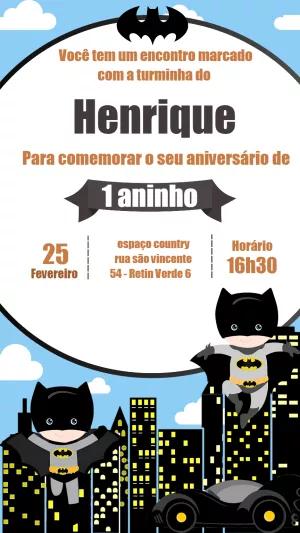 Convite de Aniversário Batman Toy Editável Online