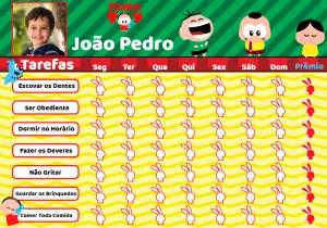 Quadro de Incentivos Turma da Mônica Toy para Editar Online