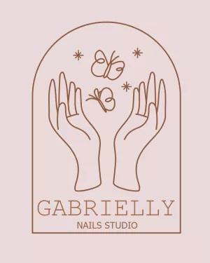 Logo Manicure Delicado com Mãos e Borboletas para Editar