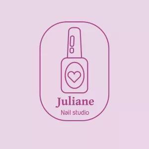 Logo Manicure com Esmalte e Coração para Editar Online