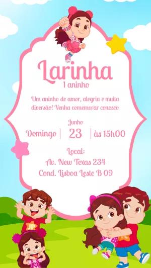 Convite Aniversário Maria Clara e JP para Editar Online