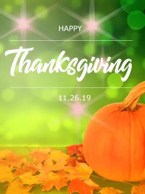 Happy Thanksgiving Invitation with Pumpkin to Edit Online