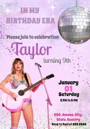 In My Birthday Era Invitation Template to Edit