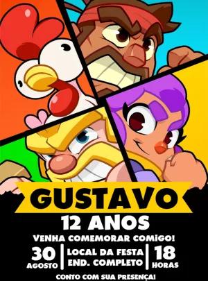 Convite de Aniversário Squad Busters para Editar Online