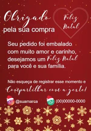 Cartão de Agradecimento de Natal para Clientes para Editar Online