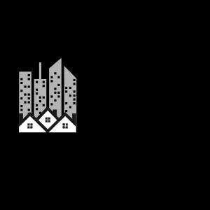 Logotipo Editável para Imobiliária com Design de Cidade