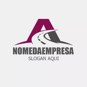 Logotipo com Letra A e Estrada para Editar Online