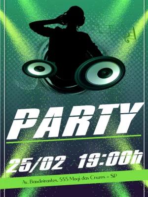 Convite Aniversário Balada com DJ para Editar Online