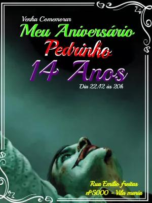 Convite de Aniversário Coringa para Editar Online