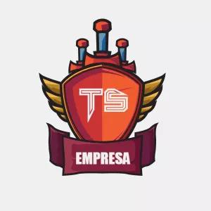 Logo Brasão com Espadas e Asas para Editar Online
