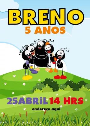 Convite de Aniversário do Smilingüido para Editar Online