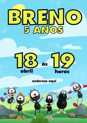 Convite Aniversário Smilingüido com a Turminha para Editar