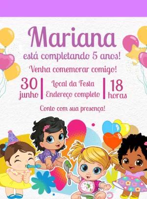 Convite de Aniversário Baby Alive Editável Online
