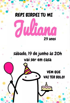 Convite de Aniversário Flork Meme para Editar Online