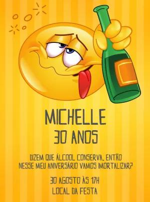 Convite de Aniversário Engraçado com Emoji para Editar Online