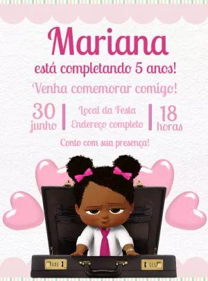 Convite Aniversário Poderosa Chefinha para Editar Online
