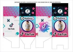 Caixa Milk TikTok com Foto para Editar Online e Imprimir