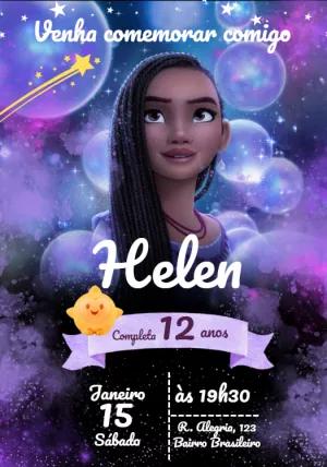 Convite Aniversário Wish O Poder dos Desejos para Editar