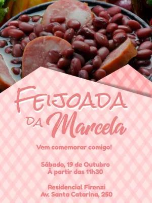 Convite para Feijoada com Foto para Editar e Enviar Online