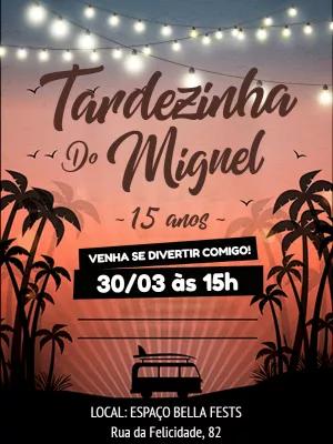 Convite de Aniversário Tema Tardezinha Editável Online