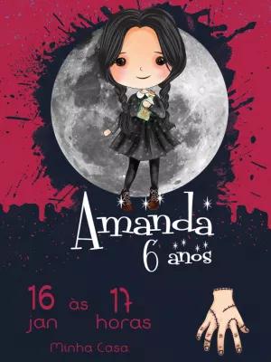 Convite Aniversário Wandinha Addams Editável Online