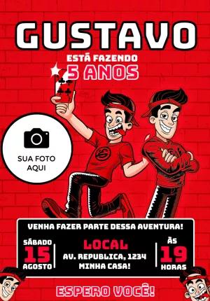 Convite Aniversário Enaldinho com Foto para Editar Online